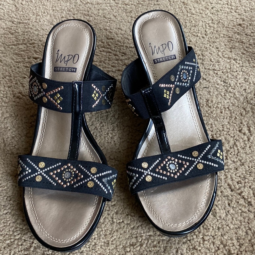 IMPO wedge sandals with stretch band